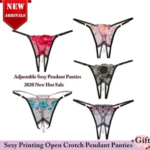 Сексуальные подвесные трусики, частные стринги, стринги, трусики, кружевные Цветочные Подвески, перспективные эротические бикини для тела, ювелирные изделия для женщин, пар