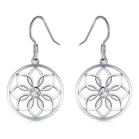 caoshi aesthetic women flower drop earrings hollow out design temperament dangle earrings statement accessories fancy jewelry