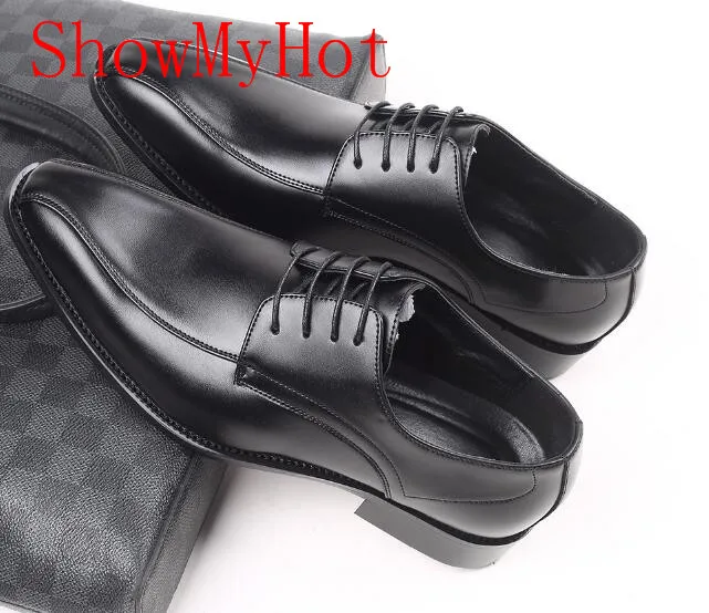 ShowMyHot; брендовая мужская официальная обувь; Мужские модельные туфли-оксфорды; классические деловые туфли с круглым носком; Sapatos homme; свадебные туфли для джентльмена