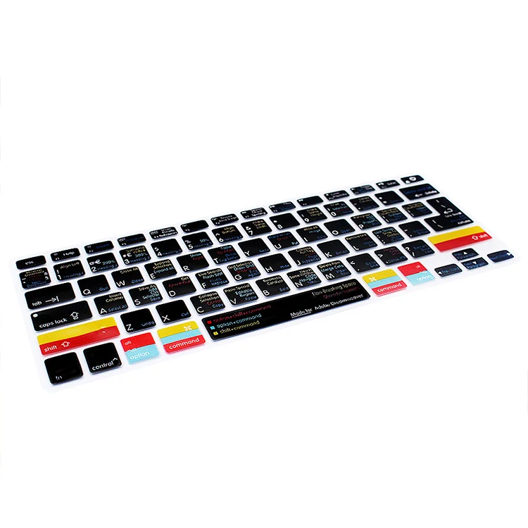 Силиконовый чехол для клавиатуры HRH Dreamweaver Hotkey функциональная защита Mac Air Pro Retina 13