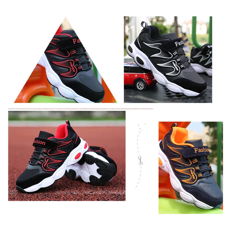 Весенняя модная детская повседневная обувь с принтом пламени и