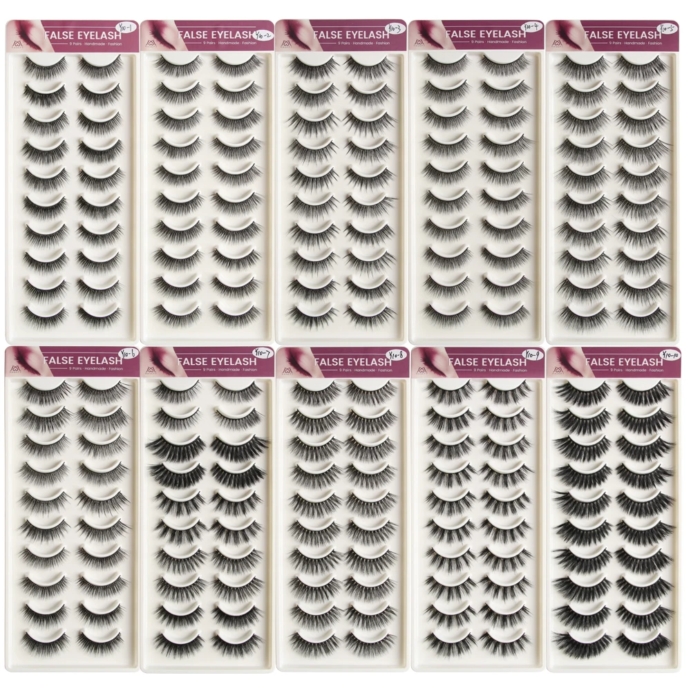 

MAGEFY 10 пар 3D 100% натуральные норковые накладные ресницы натуральные густые длинные драматические накладные ресницы Макияж Наращивание Maquiagem