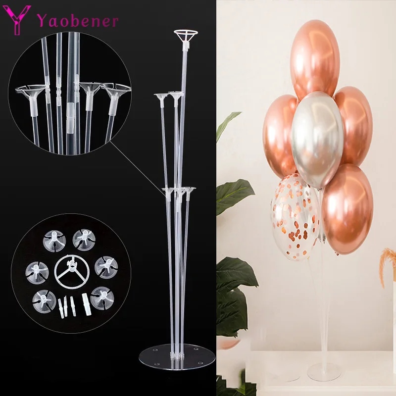 Первый день рождения украшения 7 трубок воздушный шар &quotКонфетти&quot Подставка