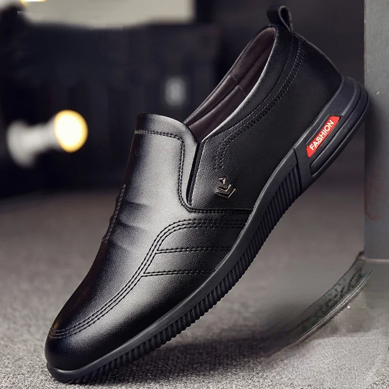 

2021 осенние дышащие повседневные кожаные туфли с низким верхом и мягкой поверхностью, модная деловая одежда, британский стиль, повседневные ...