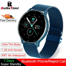 Rollstimi New Full Touch Sport Women Smart Watch Men IP67 Heart Rate Fitness For Android IOS Bluetooth phone Tracker Smart watch