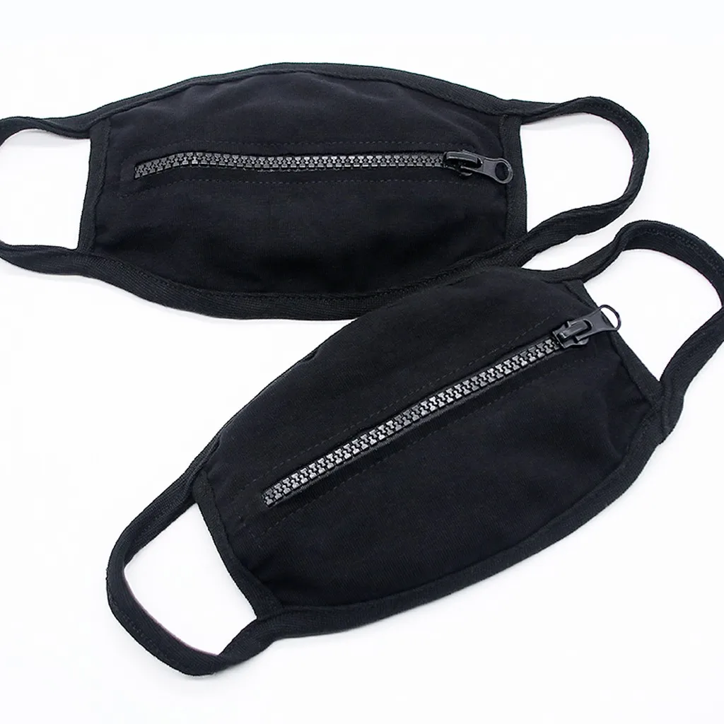

1PC Adult Unisex Masks Outdoor Zipper Mask Foggy Sunscreen Washable Dustproof Reusable For Men and Women Breathable Fashion Mask