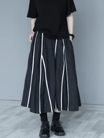 womens half skirt summer new personality color bag edge design fashion trend pleated casual loose high waist skirt