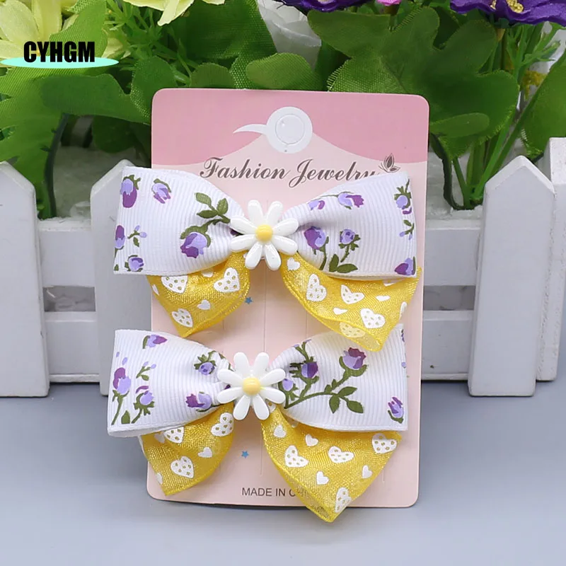 Набор аксессуаров для волос цветные банты зажим девочек клетчатая шпилька лент