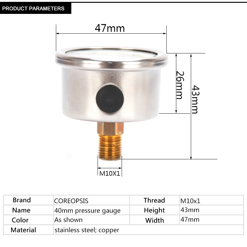 PCP Пейнтбол ручной насос высокого Давление масляных датчики 40mpa 400bar 6000psi 1 5 дюйма 40