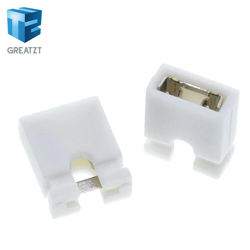 GREATZT, 100 шт., перемычки, Короткие колпачки, коннекторы и провода, 2,54 мм, шунт, черный, желтый, белый, зеленый, красный, синий