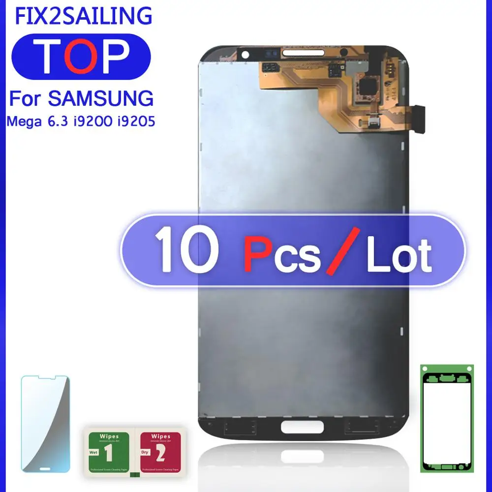 ЖК дисплей Super AMOLED для Samsung Galaxy Mega 6 3 i9200 i9205 100% протестированный рабочий сенсорный