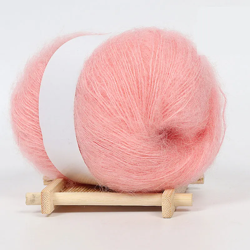 

25g Long Plush Mink Cashmere Yarn Anti-pilling Fine Quality Hand-Knitting Thread For Cardigan Scarf Suitable for Woman