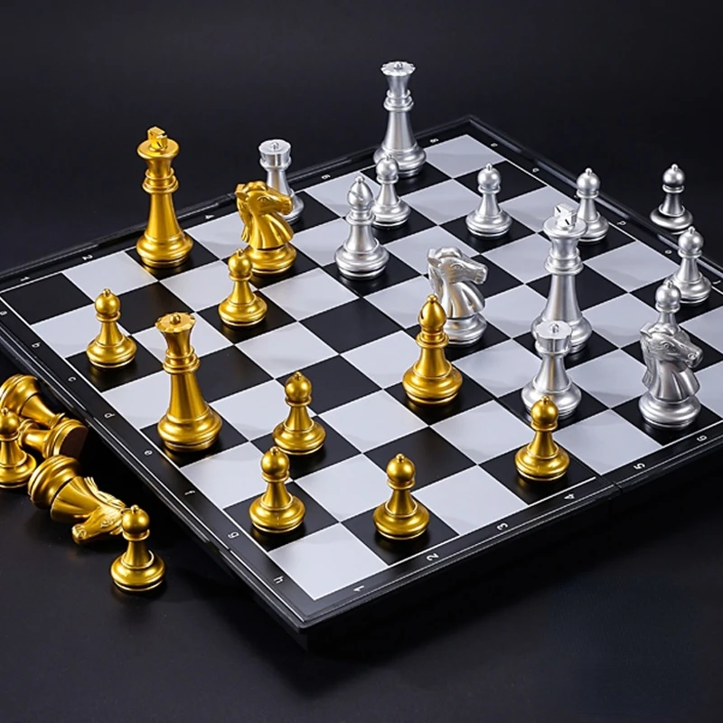 

Большая шахматная доска, специальные складные магнитные шахматы, портативные шахматы для начинающих для детей, Xadrez Tabuleiro Game Fun, семейные игры ZY50CG