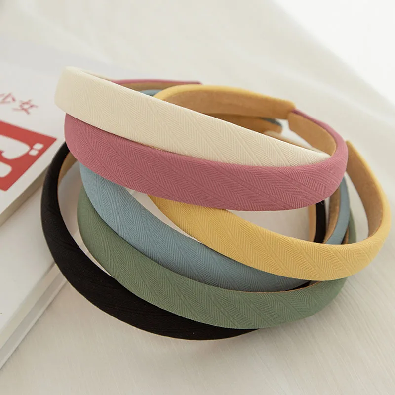 

Ободок для волос Однотонный женский, милый ободок ручной работы, пастельный бандаж, аксессуар для волос в Корейском стиле, 2021