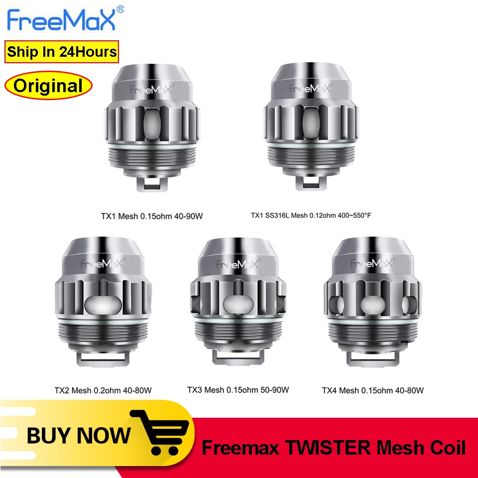 5 шт. FreeMax TWISTER сетка катушка TX1 0.15ohm SS316L 0.12ohm TX2 0.2ohm X3 аксессуары для катушек 80W kit |