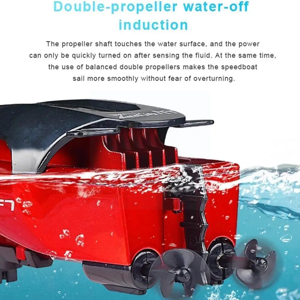 

2.4g Mini Remote Control High Speed Speed Boat Remote Toy Model Water Navigation Light Children'S With Control Boat R3S1