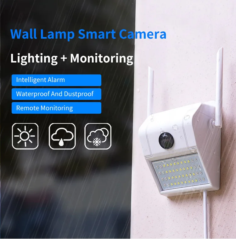 D6 Smart 1080P Водонепроницаемая настенная ip-камера в форме лампы ИК ночного видения Обнаружение движения смарт индукция лампа наружная камера