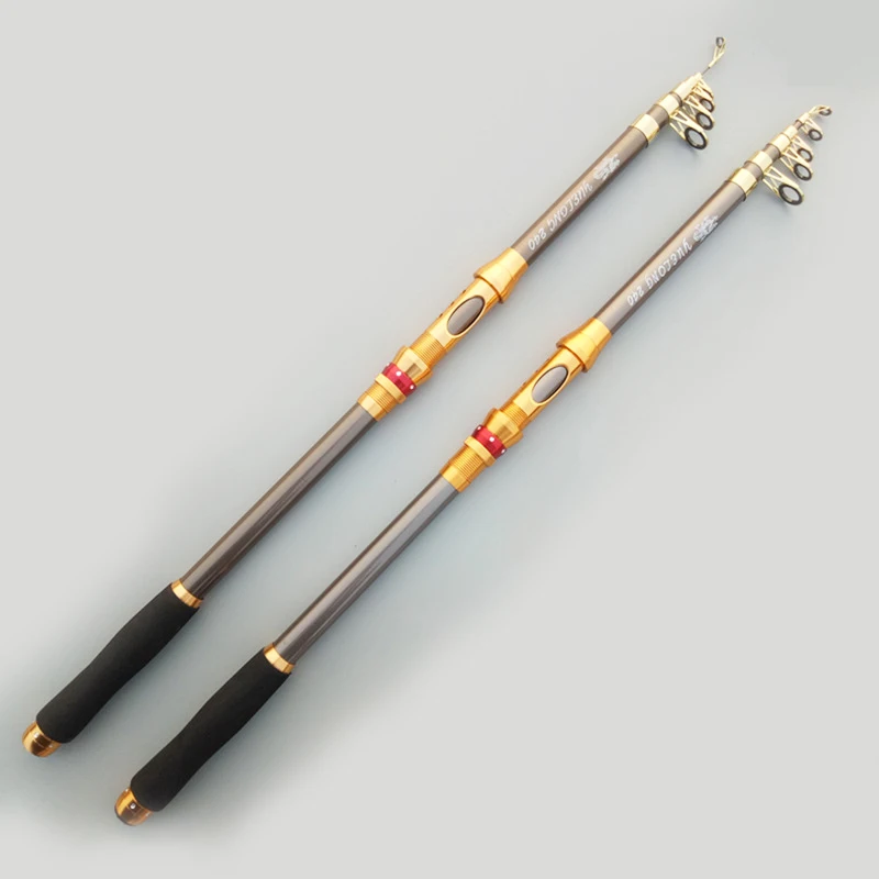 YUYU Fishing Rod Carbon Portable Spinning rods for fishing feeder Fishing Rods carp Hard Fishing Rod Telescopic spinning - Цвет: 20 coffee
