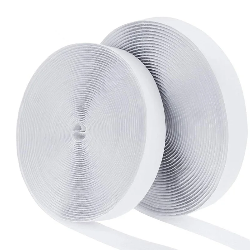 

White Black velcros Strong Self adhesive Hook and Loop Fastener Tape nylon sticker adhesive Width 20mmManufacturer direct sales
