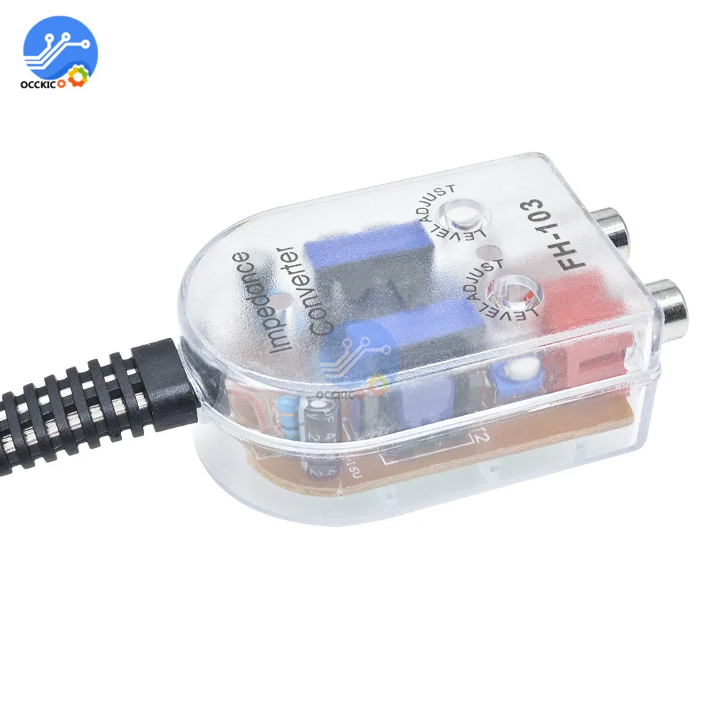 Автомобильный аудиоадаптер RCA кабели высокого к низкому линейные разъемы 12 В