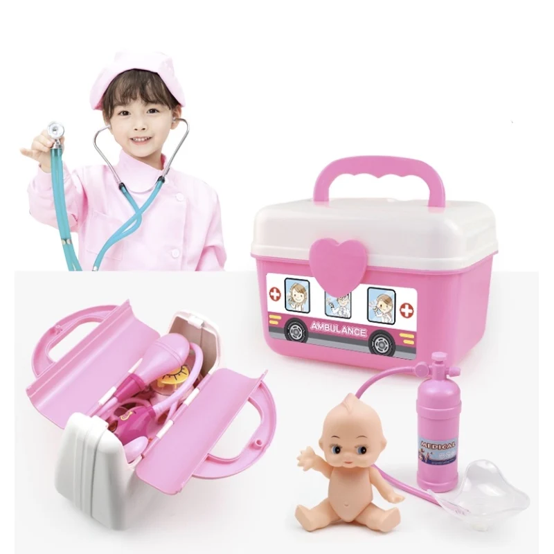 Детский домик для ролевых игр набор игрушек имитация доктора клиника приборы с
