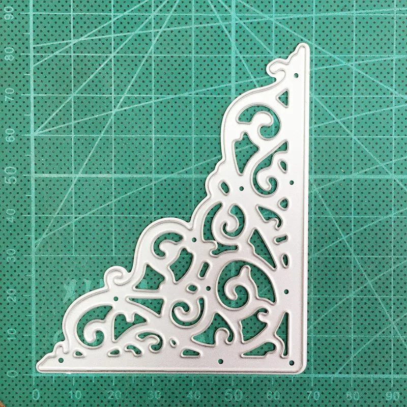 Металлические высекательные штампы кружевная угловая рамка украшение