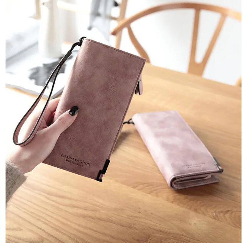 

Hot selling 2020 popular women's wallet women's long Korean zipper multi-functional retro handbag