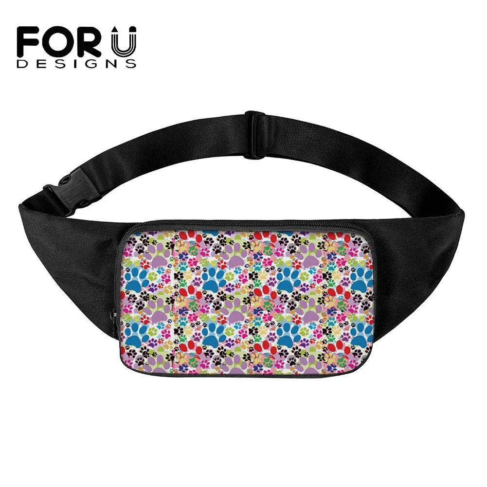 

FORUDESIGN, модные повседневные поясные сумки, женская холщовая простая поясная сумка, Красивая красочная дизайнерская бананка с принтом ноги, ...