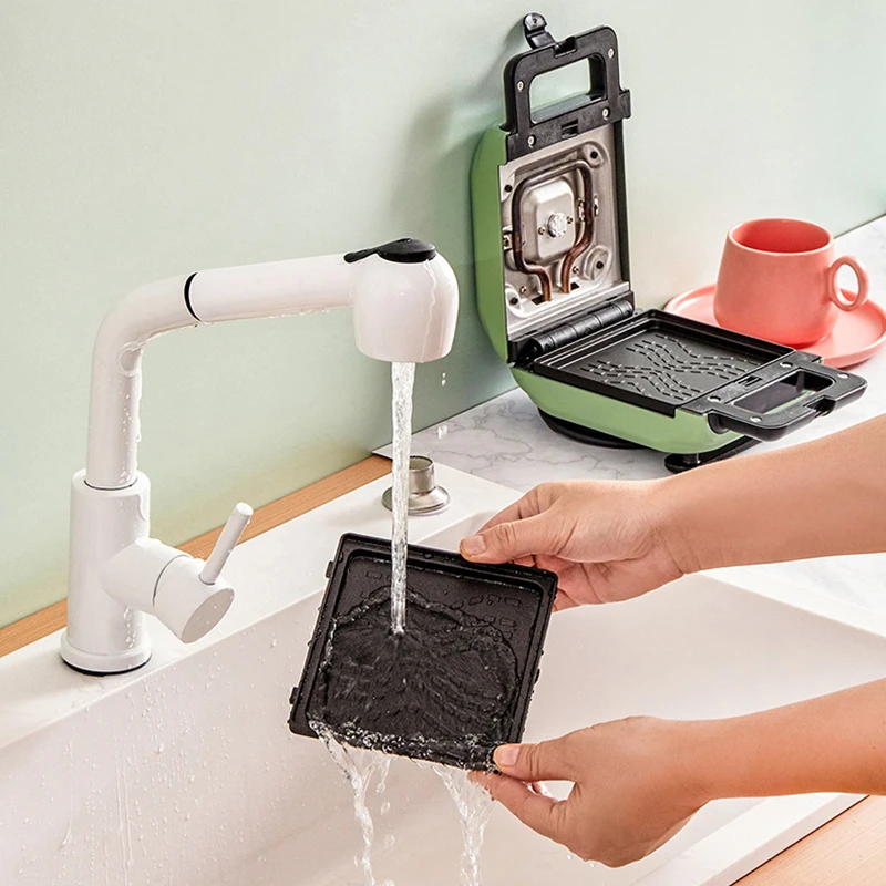 220V электрическая машина для производства сэндвич завтрака съемный вафли яичный