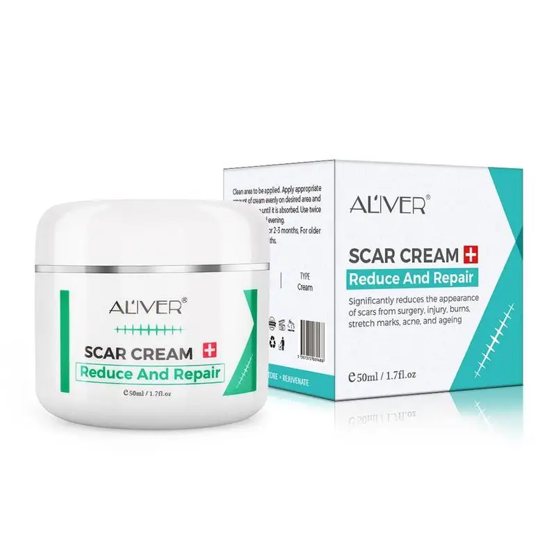 

50ml Scar Removal Cream Plant Repair Acne Stretch Marks Burn Scald Surgical Scars Gel For Body Pigmentation Corrector Care