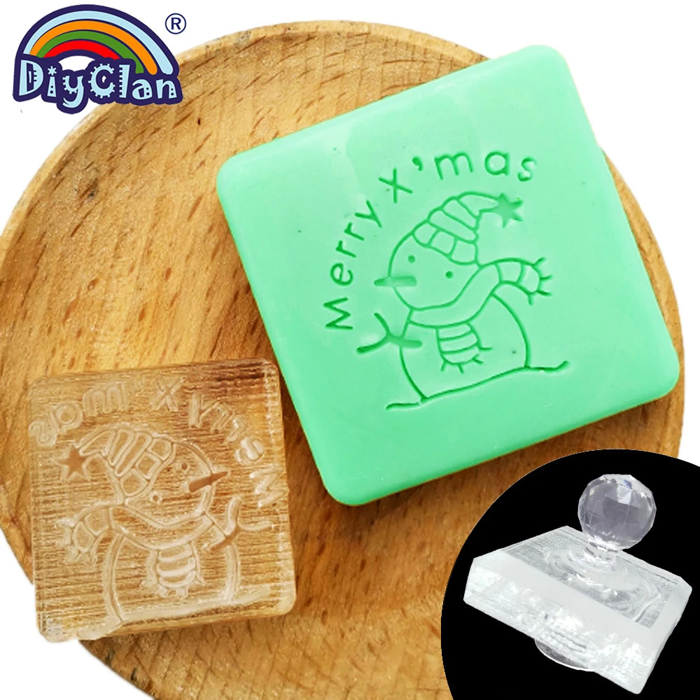 Рождественский снеговик штамп для мыла Сделай Сам инструменты изготовления под