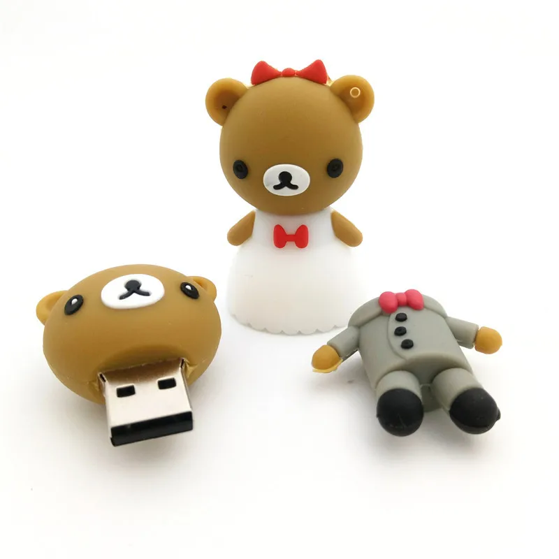

Cartoon Wedding Bear Cute Owls Panda Style Usb Flash Drive 64GB 32GB 128GB Memory Cards Sticks 16GB Pendrive Gift