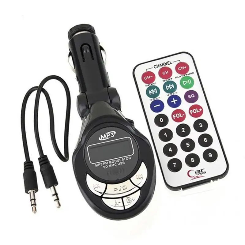 

MP3 Music Player Car Latest Styles MP3 Player Wireless FM Transmitter Modulator USB SD CD MMC Remote XRC Car Styling