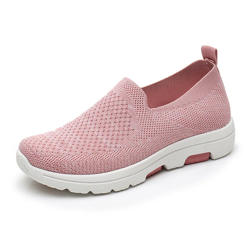 

WHNB Slip-on mesh casual shoes women sneakers summer 2021 walking platform sneakers woman shoes solid color female flats