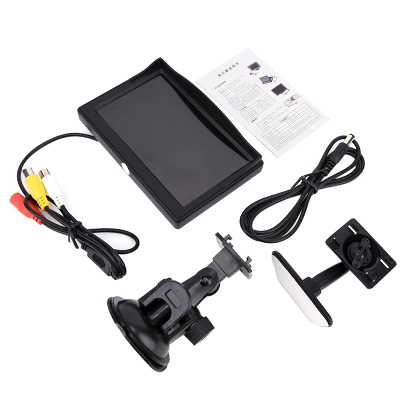 Высокое разрешение 5 дюймов TFT lcd Автомобильная цветная HD присоски на монитор
