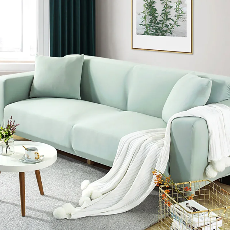 

Elastic Sofa Cover Solid Color Couch Cover Single Couch Cover For Home 360 Sofa Covers For Living Room Double Corner Sofa Cover