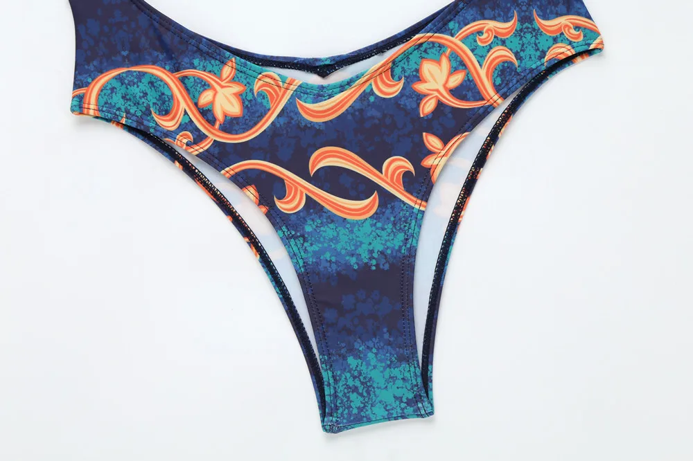 

Shuizhamou Summer New Cross Bikini V High Waist Leopard Print Design Unique Full One Piece Woman Swimsuits Brand Sexy Beachwear