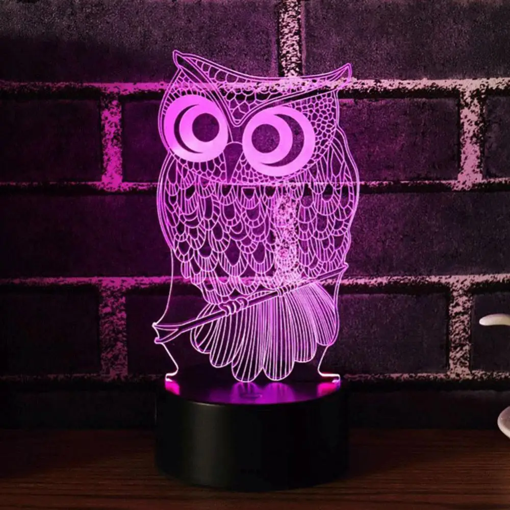 

USB Cable Touch 3D LED Light Holder Lamp Base For 3D LED Night Light Replacement 7 Color Colorful Light Bases Table led base