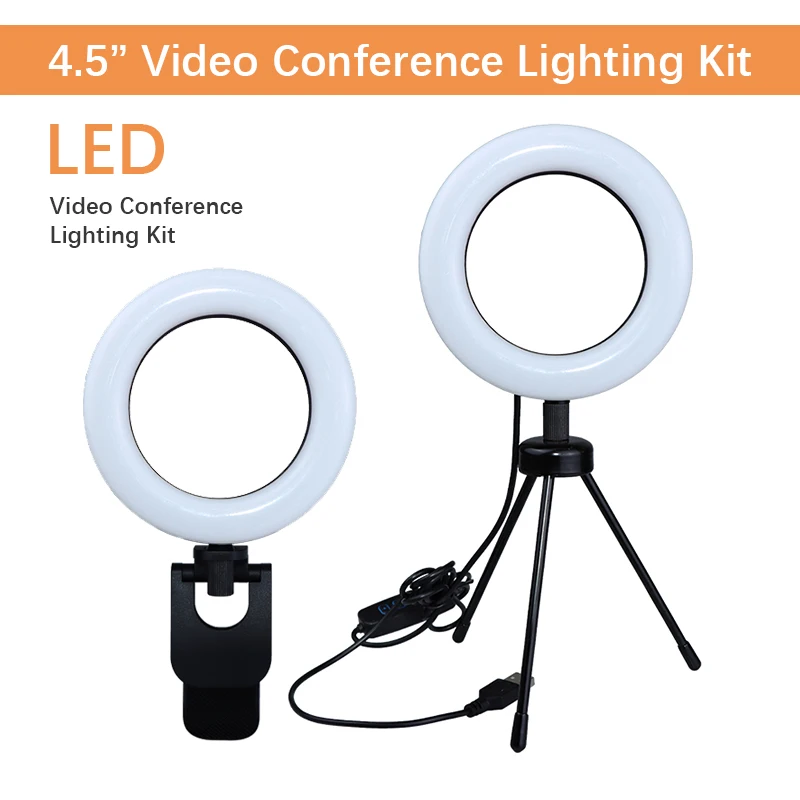 

Кольцевой LED-светильник для фотосъемки, 4,5 дюйма, USB-зарядка