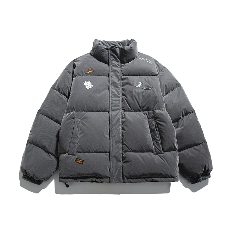 

Парка мужская с мультяшным рисунком, пуховик на белом утином пуху, теплая Модная верхняя одежда, для зимы-20 градусов