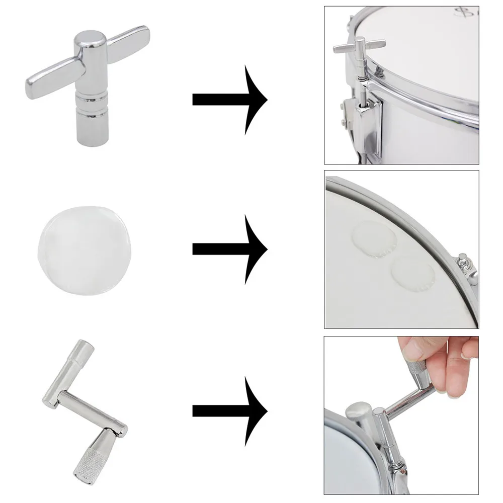 Набор инструментов для барабана 6 шт. Прозрачная силиконовая беззвучная