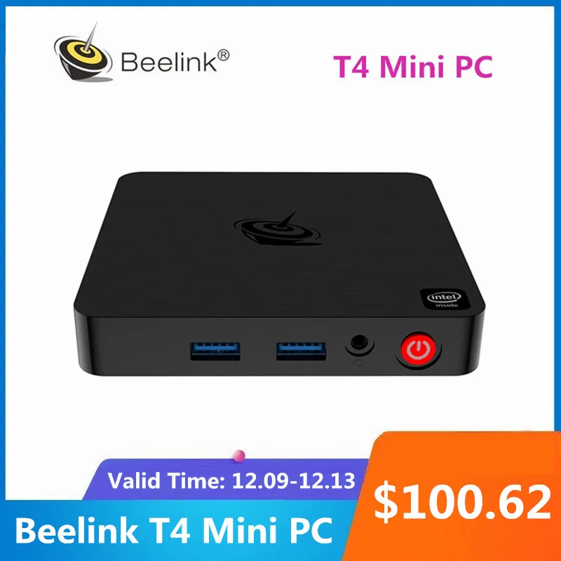 Мини ПК Beelink T4 Intel Atom x5 Z8500 HD graphics 600 2 4G 5 8 GHz WiFi 1000Mbps двойной USB3.0 поддержка 4K 30fps 4GB 64GB| |