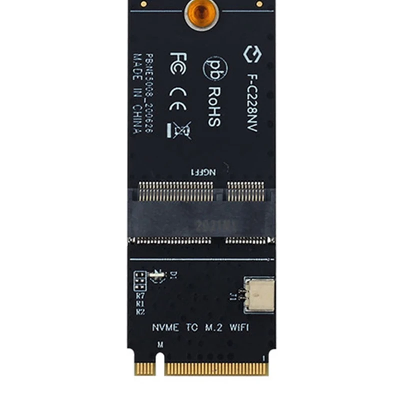 Беспроводной адаптер M.2 A+E Key Slot to M Wifi Bluetooth для карты AX200 9260 Bcm94352Z NVMe PCI Express SSD.