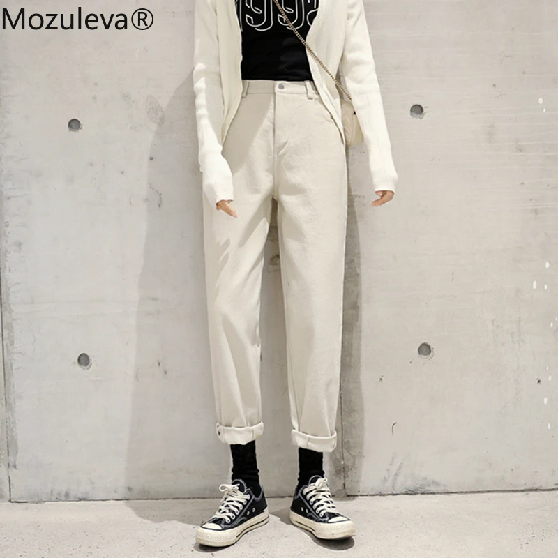 Женские джинсы на весну с высокой талией свободного покроя | Женская одежда