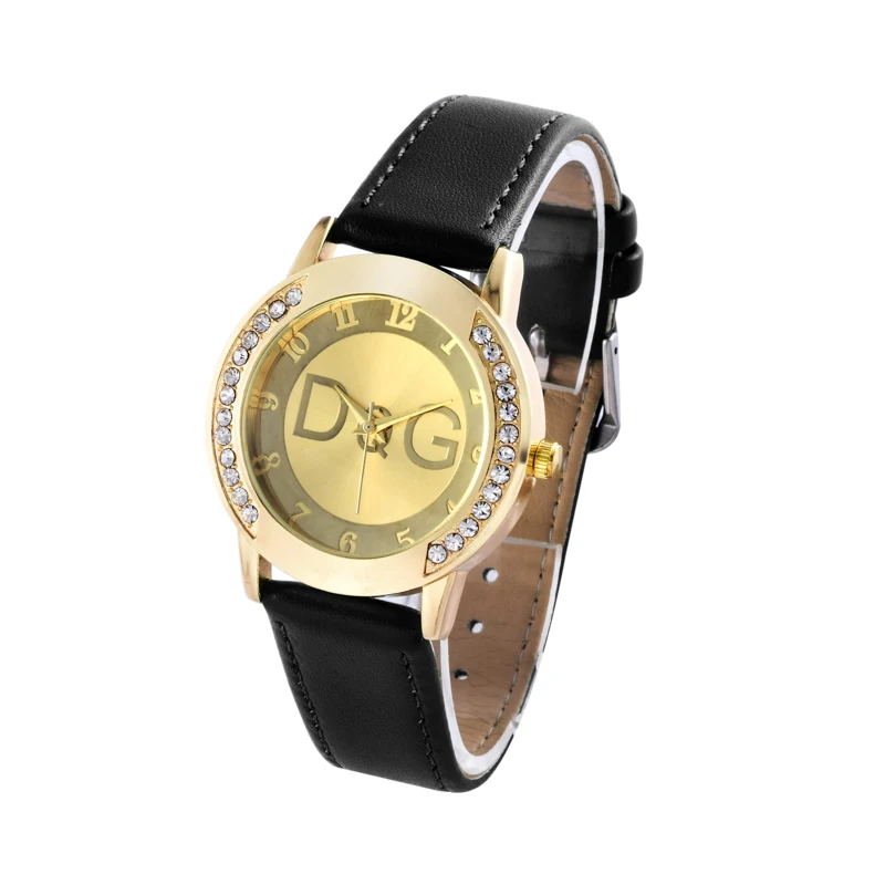 

Kobiet zegarka Heißer Mode Marke Luxus Damen Strass Kleid Uhr Damen Casual Leder Quarzuhr reloj mujer Mädchen geschenk