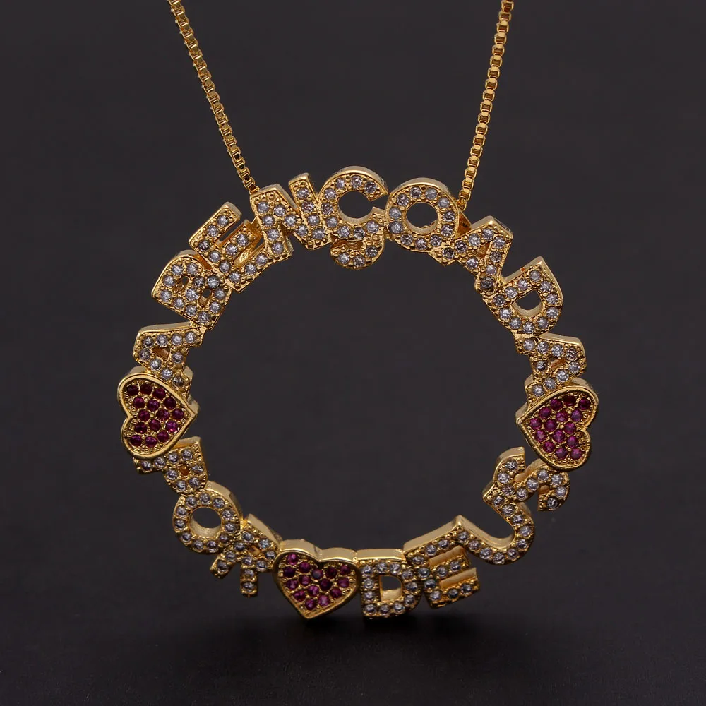

MHS.SUN Luxury Cubic Zircon Love Heart Pendant Necklace Fashion Women Jewelry Charm Chain Choker For Girls Valentine's Day