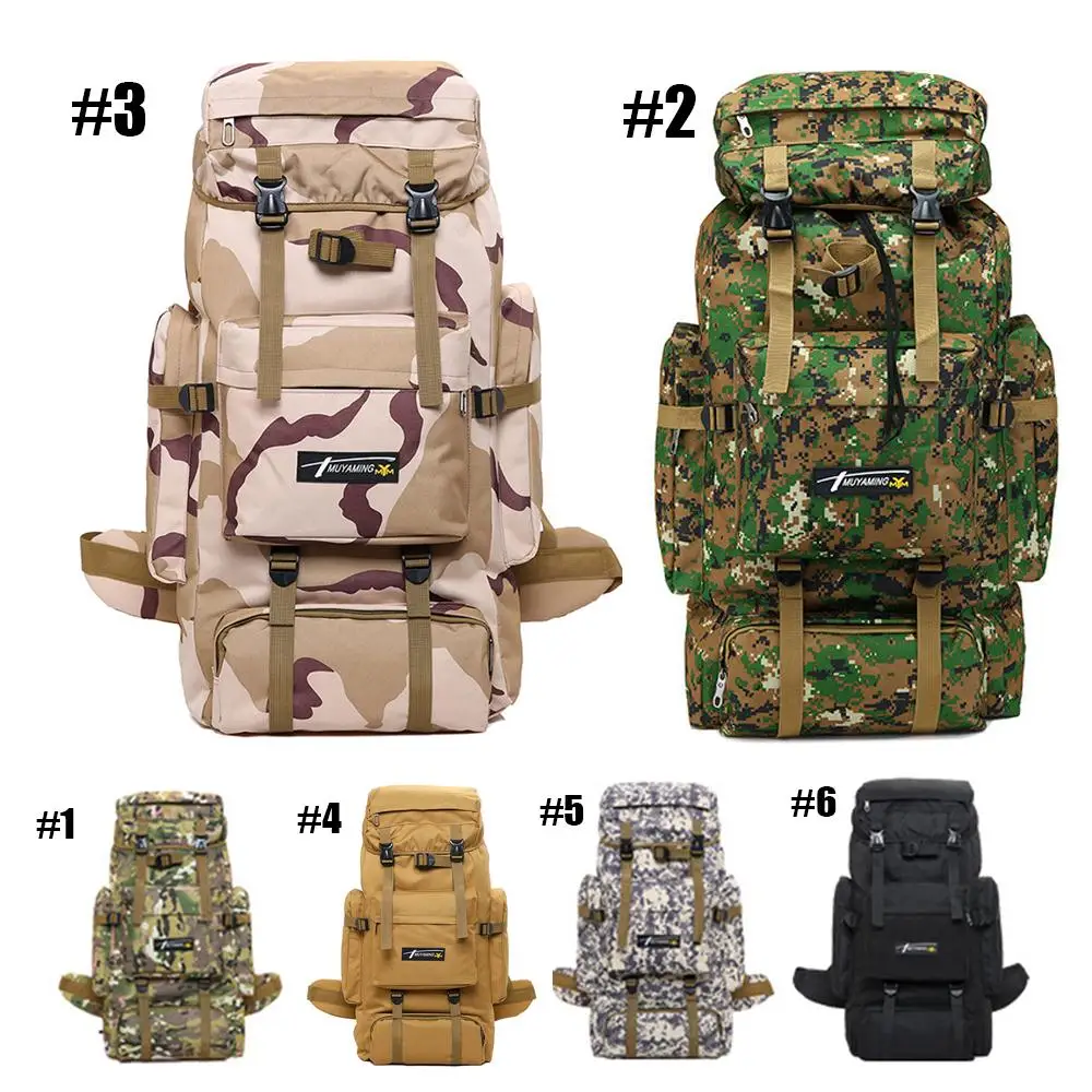 

Travel Bag Mountaineering Backpack 70L Polyester Portable Hiking Unisex Outdoors Folding Backpack Durable Practical Sports