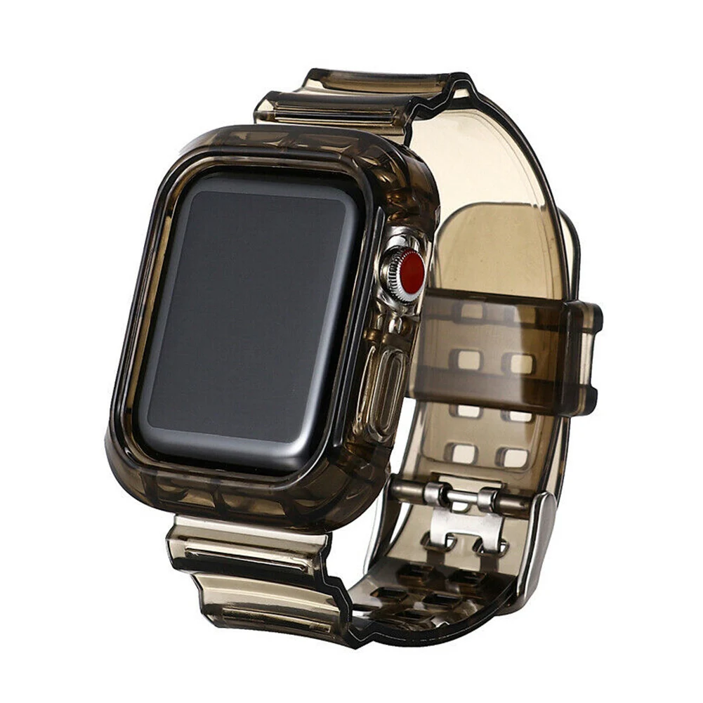 

Clear Sports Band TPU Strap Case for Apple Watch 1/2/3/4 for iWatch Series FS99