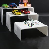 3pcsset 3mm acrylic u type display stand showcase jewelry holder storage rack shelf for cabinet