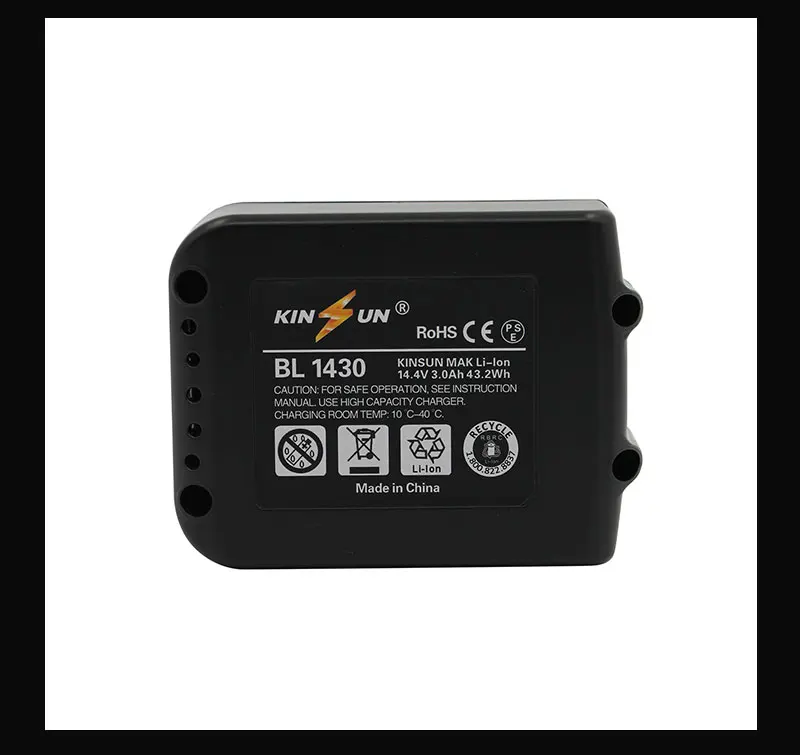 KINSUN сменная батарея для электроинструмента 14,4 V 3.0Ah Li-Ion для беспроводная дрель makita отвертка BL1430 194065-3 194066-1 BSS500Z